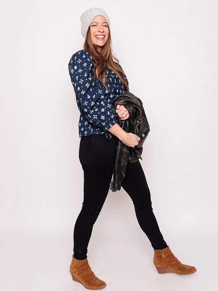 Yashvi Long Sleeve Top - Blue