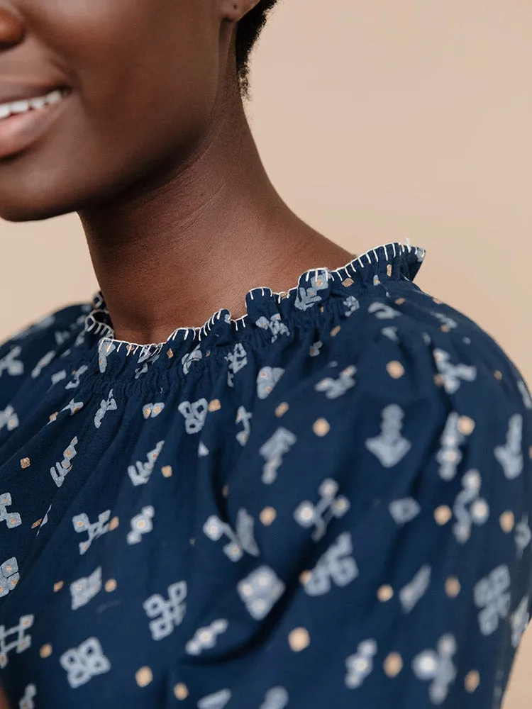 Yashvi Long Sleeve Top - Blue