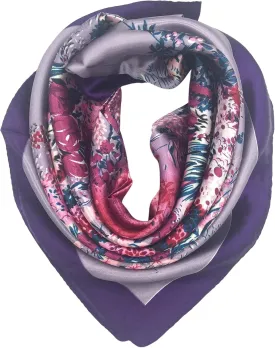 YOUR SMILE Polyester Scarf Womens Fashion Pattern Large Square Satin Headscarf 35''x35''